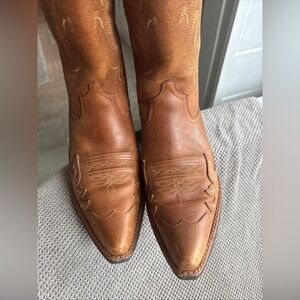 Ariat Heritage J-Toe Wingtip Leather Cowboy Boots 8.5